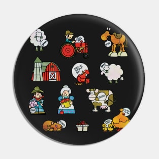 Down on the Farm sticker pack Pin