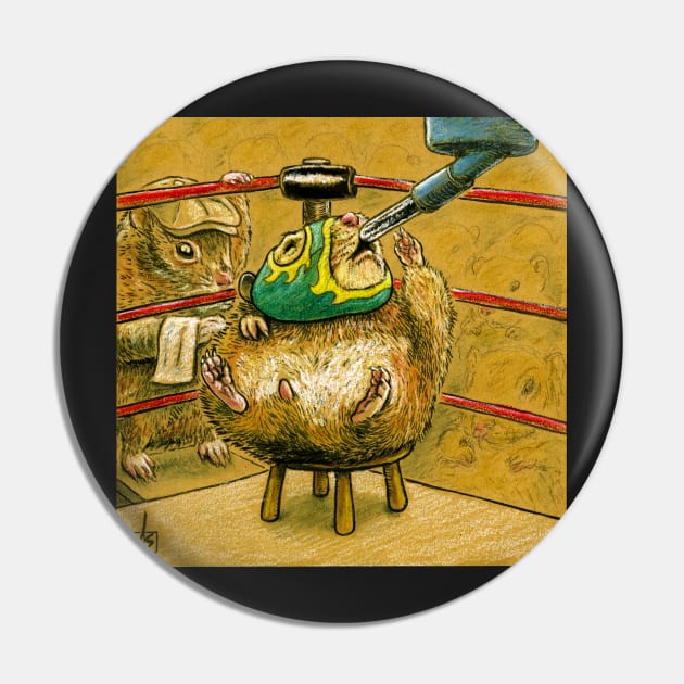 Luchador Hamster Pin by mikeskki