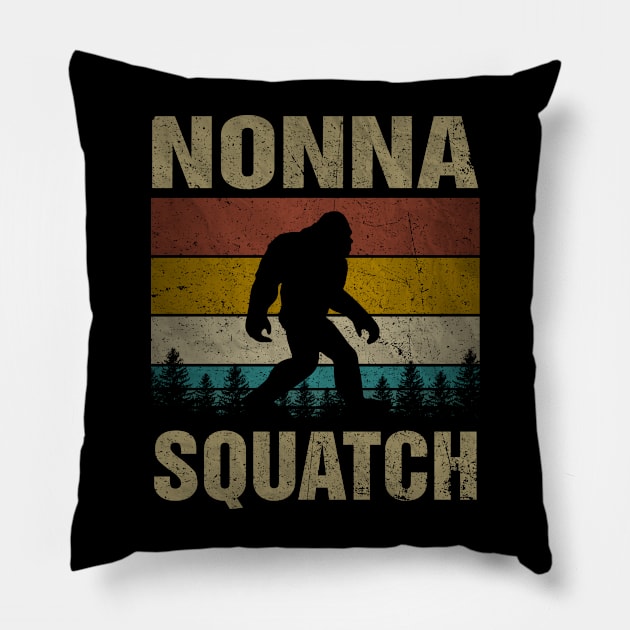 Nonna Squatch Bigfoot Nonna Sasquatch Yeti Family Matching Pillow by snnt