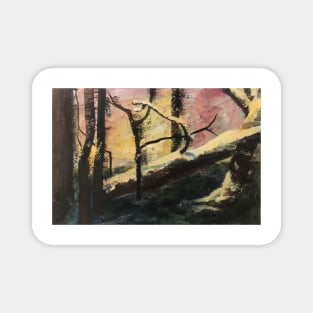 Abstract forest Magnet