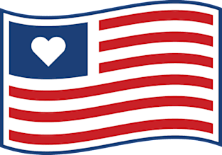 American Flag Love Shirt Magnet