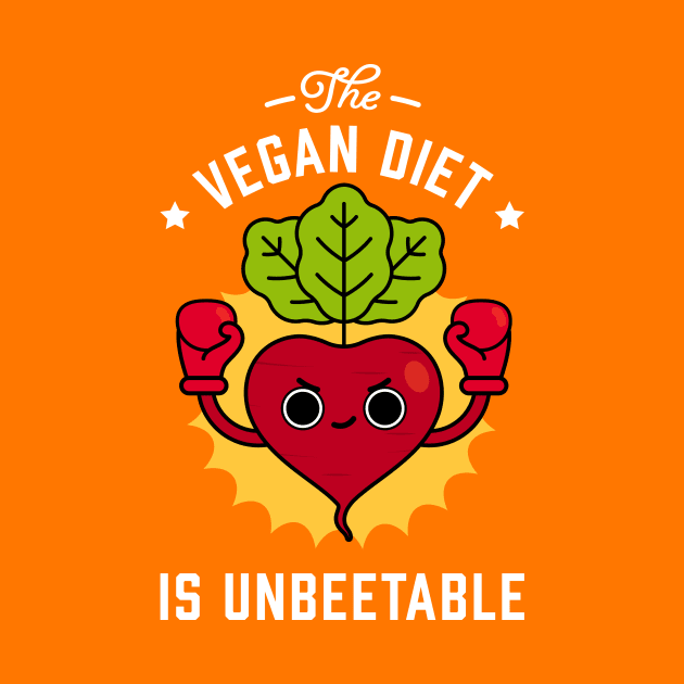 The Vegan Diet is Unbeetable - Cute Beet Pun by Gudland