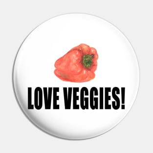 Love Veggies! Pepper Vegan Edition Pin