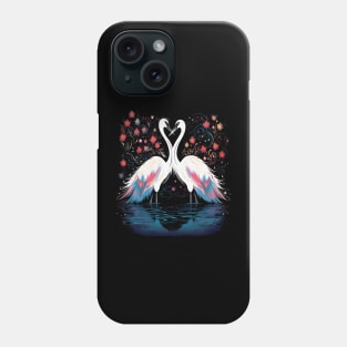 Whooping Crane Couple Valentine Phone Case