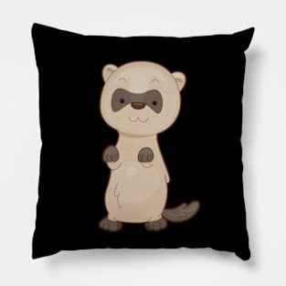 ferret lover, cute ferret, ferret pet, animals- black footed ferret Pillow