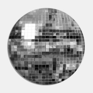 Silver Mirrored Disco Ball Pattern Pin