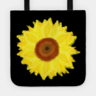 Sunny Sunflower (Black Background) Tote