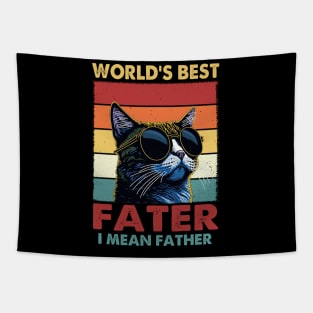 Worlds Best Farter I Mean Father, Best Cat Dad Ever Tapestry