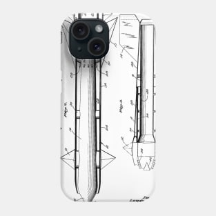 Aerial Missile Vintage Patent Hand Drawing Phone Case