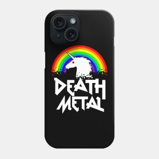 Death Metal Unicorn Funny Rocker Festival Horns Hand Music Metal Phone Case