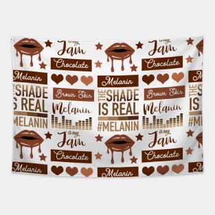 Drippin Melanin Sexy Lips Pattern Tapestry