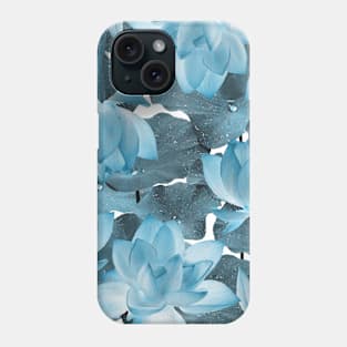 Ethereal Blue Lotus Phone Case