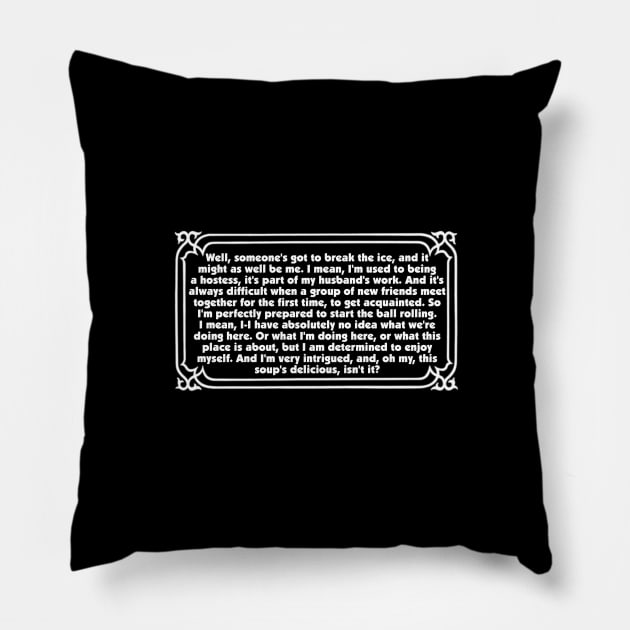 Clue Segue Card - Peacock Rant Pillow by BigOrangeShirtShop