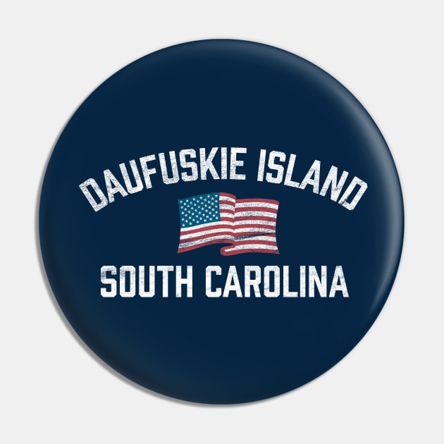 Daufuskie Island South Carolina SC USA Flag Patriotic Pin by TGKelly