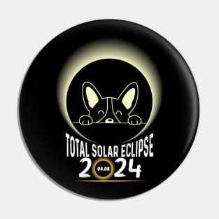 Solar Eclipse 2024 Shirt Total Eclipse April 8th 2024 Dog Pin