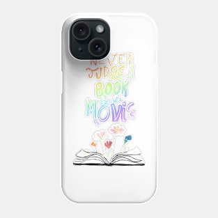 Never judge a book by its movie - green Phone Case