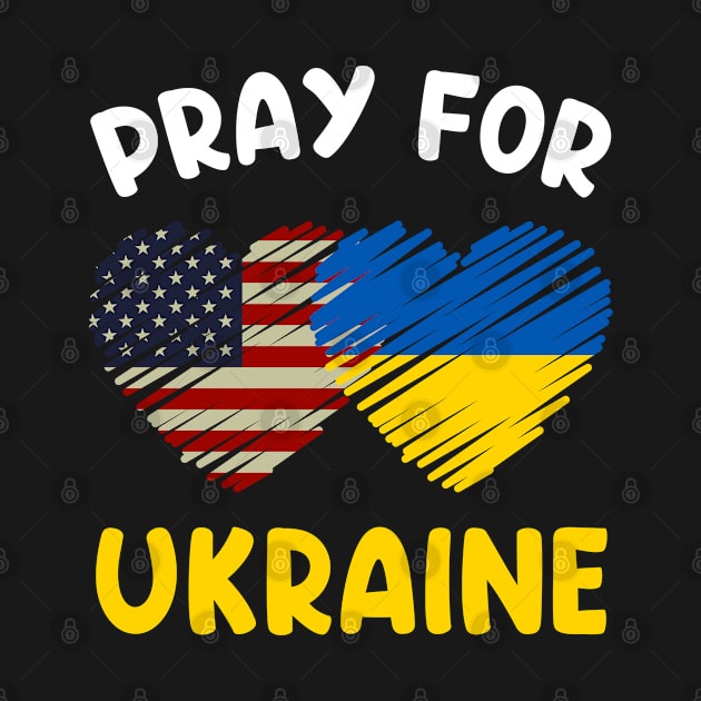 Pray For Ukraine Support Ukraine Ukrainian Flag Heart by snnt