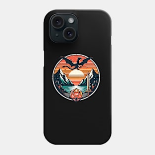 SynthDragons: Retro Realms and D20 Dreams Phone Case