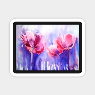 Pink Poppy Explosion Magnet