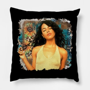 Aaliyahs Angelic Aura R&B Queen Chart-Topping Hits Couture Tee Pillow