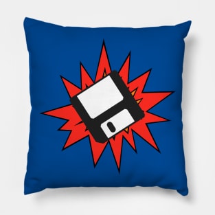 Dynamic Retro Floppy Disc old skool tech Pillow