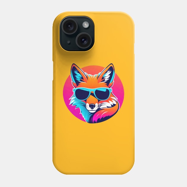 Cool Neon Fox Phone Case by VRMonkeyz