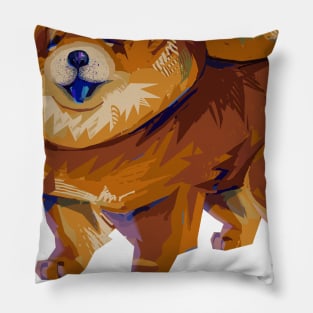 Cute Modern Chow Chow Dog Doggo Puppy - Ciao Ciao Italian Pun Pillow