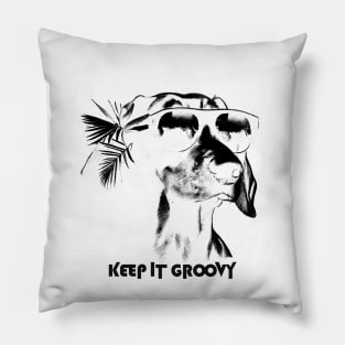 Keep it Groovy, Dog Tropical Style Pillow