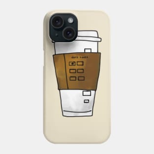 Dark Roast Coffee Takeout Cup Phone Case