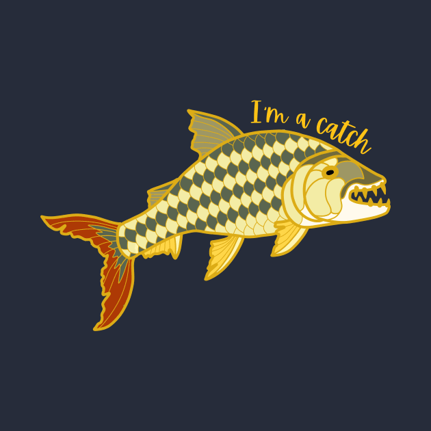I'm a Catch - Goliath Tiger Fish by ScuttlebuttInk