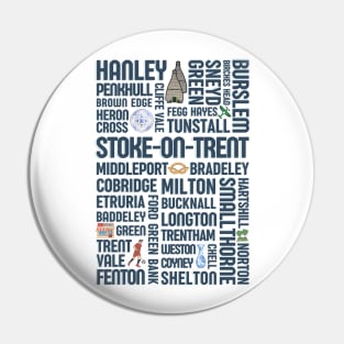 Stoke on trent - Staffordshire towns - The potteries Pin