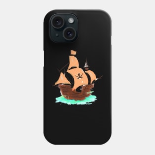 cartoon pirate ship Phone Case