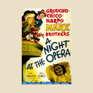 Classic Comedy Movie Poster - A Night at the Opera T-Shirt