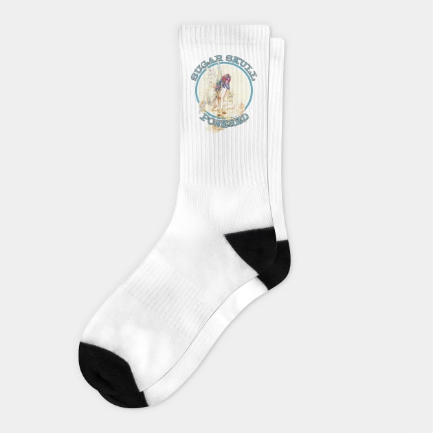 Sugar Skull Powered Fairy Tee Socks by Joaddo