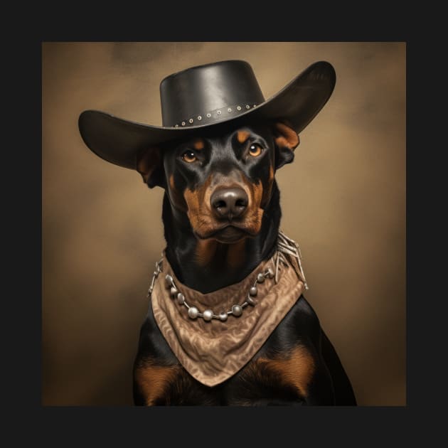 Cowboy Dog - Doberman Pinscher by Merchgard