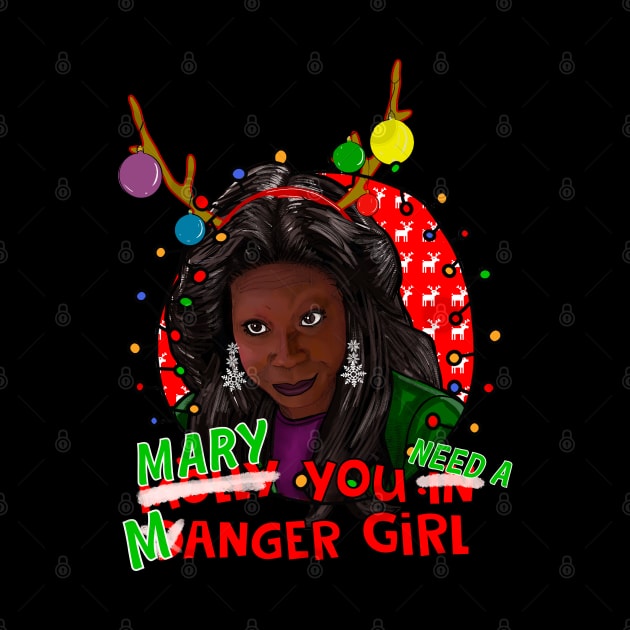 Molly / Mary You in Danger Girl, Whoopi Goldberg Christmas Jumper Sweater by Camp David
