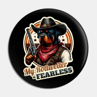 Cowboy Rottweiler Pin