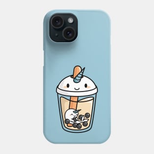 Cute Boba Tea Narwhal - Bubble Tea Phone Case
