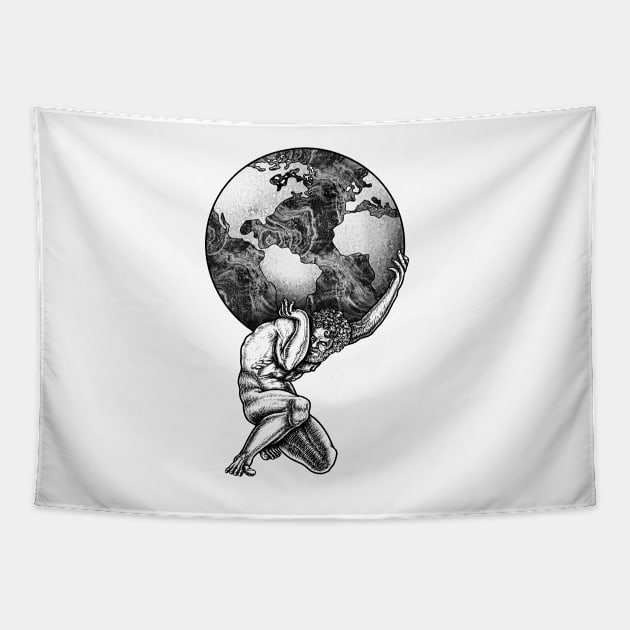 Atlas Greek mythology Tapestry by Artardishop