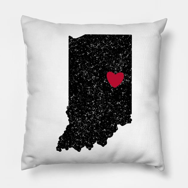 Muncie, Indiana Location Pillow by quirkyandkind