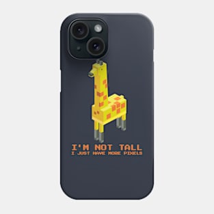 Giraffe Pixel Playground - The High-Reach Tee for Fun-Loving Kids Phone Case