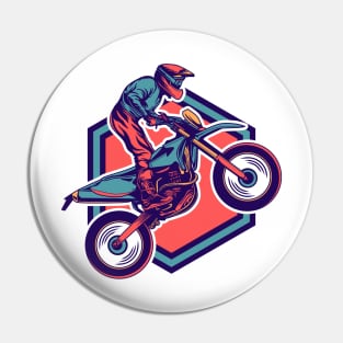 Motocross biker Pin