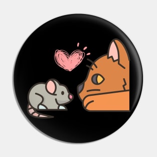 Cat and Rat - Cat and Mouse Pin