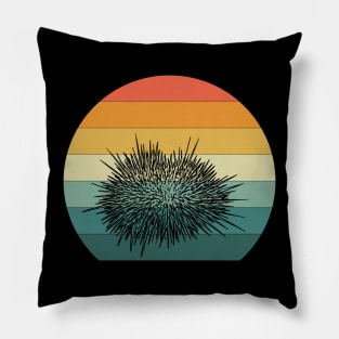 Sea urchin Retro Vintage Funny & humor Sea urchins Cute & Cool Art Design Lovers Pillow