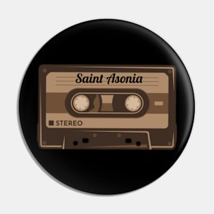 Saint Asonia / Cassette Tape Style Pin