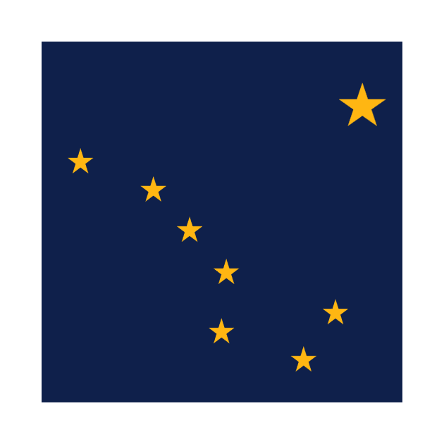 Flag Alaska. USA by flag for all