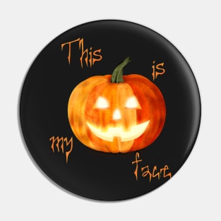 Pumpkin Face Pin