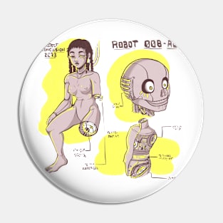 robot girl Pin