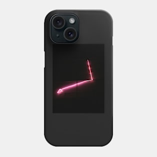 Pink neon arrow Phone Case