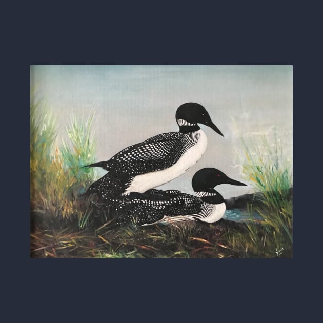 Two Loons in Perfect Tune by artdesrapides